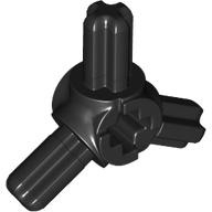 57585 Black Technic, Axle Connector Hub with 3 Axles