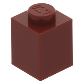 3005 Brick 1x1 dark red