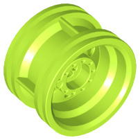 56145 Lime Wheel 30.4mm D. x 20mm with No Pin Holes and Reinforced Rim