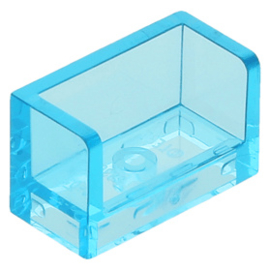 23969 Trans Light Blue Panel 1 x 2 x 1 with Rounded Corners and 2 Sides