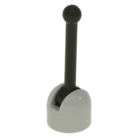 4592c02 Light Bluish Gray Lever Small Base with Black Lever