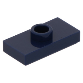 15573 Dark Blue Plate, Modified 1 x 2 with 1 Stud with Groove and Bottom Stud Holder (Jumper)