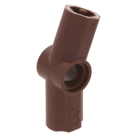 32016 / 42128 Reddish Brown Technic, Axle and Pin Connector Angled #3 - 157.5 degrees