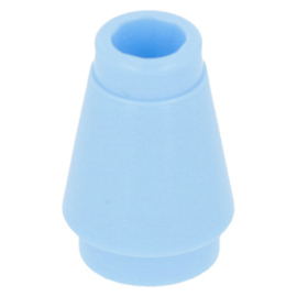 4589b / 59900 Bright Light Blue Cone 1 x 1 with Top Groove