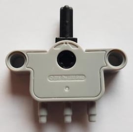 bb0874 Light Bluish Gray Pneumatic Switch with Pin Holes and Axle Hole