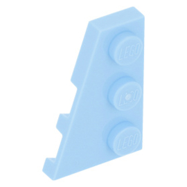 43723 Bright Light Blue Wedge, Plate 3 x 2 Left