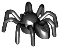 29111 black Spider with Elongated Abdomen