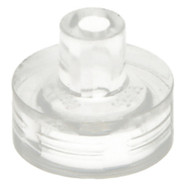 20482 / 31561 Trans-Clear Tile, Round 1 x 1 with Bar and Pin Holder