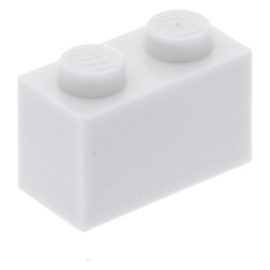 3004 Brick 1 x 2 white