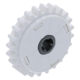 60c01 White Technic, Gear 24 Tooth Clutch