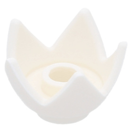 39262 White Minifigure, Headgear Crown with 5 Points, Open Center Stud