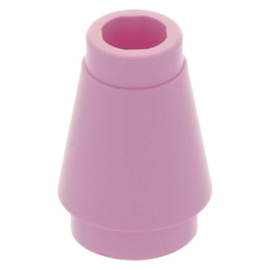 4589b / 59900 Bright Pink Cone 1 x 1 with Top Groove