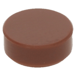 98138 Reddish Brown Tile, Round 1 x 1