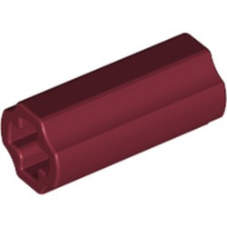 59443 /6538c  Dark Red Technic, Axle Connector (Smooth with x Hole + Orientation)