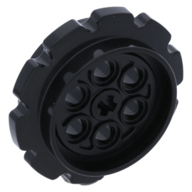 57519 Black Technic Tread Sprocket Wheel Large