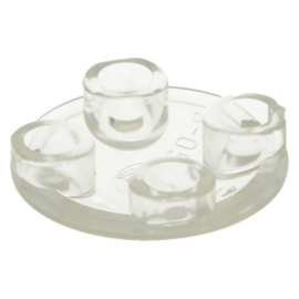 2654 / 54196 Trans-Clear Plate, Round 2 x 2 with Rounded Bottom (Boat Stud)