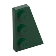 43722 Dark Green Wedge, Plate 3 x 2 Right