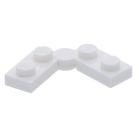 2429c01 White Hinge Plate 1 x 4 Swivel Top / Base Complete Assembly