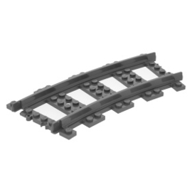 53400 Dark Bluish Gray Train, Track Plastic (RC Trains) Curve