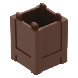 61780 Reddish Brown Container, Box 2 x 2 x 2 - Top Opening