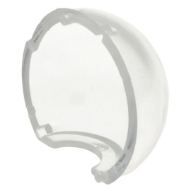 61287 Trans-Clear Cylinder Hemisphere 2 x 2 with Cutout