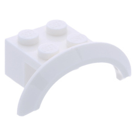 98282 White Vehicle, Mudguard 4 x 2 1/2 x 1 with Arch Round