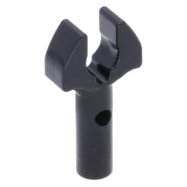 48729b Black Bar 1L with Clip Mechanical Claw, Cut Edges and Hole on Side