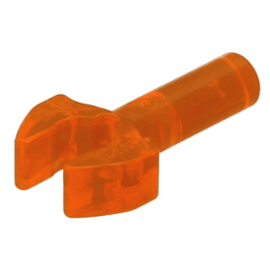 48729b Trans-Neon Orange Bar 1L with Clip Mechanical Claw, Cut Edges and Hole on Side
