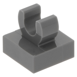 15712 / 44842 Dark Bluish Gray Tile, Modified 1 x 1 with Clip - Rounded Edges