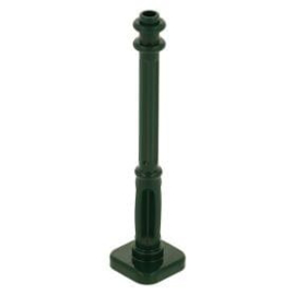 11062 Lamp Post, 2 x 2 x 7 with 4 Base Flutes Dark Green