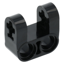 69819 Black Technic, Axle and Pin Connector Perpendicular Double Split, Reinforced Sides