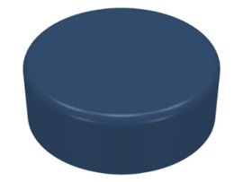 98138 Dark Blue Tile, Round 1 x 1