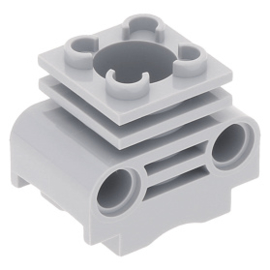 2850b Light Bluish Gray Technic Engine Cylinder without Side Slots