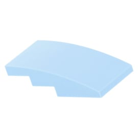 93606 Bright Light Blue Slope, Curved 4 x 2 No Studs