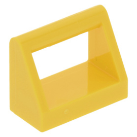 2432 Yellow Tile, Modified 1 x 2 with Handle