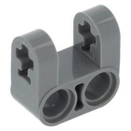 69819 Dark Bluish Gray Technic, Axle and Pin Connector Perpendicular Double Split, Reinforced Sides