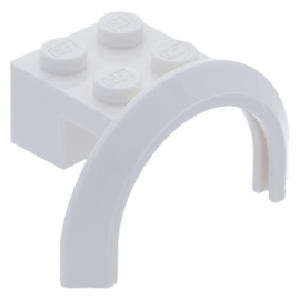50745 White Vehicle, Mudguard 4 x 2 1/2 x 1 2/3 with Arch Round