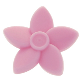 18853 Bright Pink Friends Accessories Hair Decoration, Flower with Pointed Petals and Pin