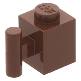 2921 Reddish Brown Brick, Modified 1 x 1 with Handle