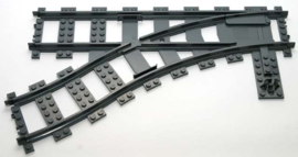 53407 Dark Bluish Gray Train, Track Plastic (RC Trains) Switch Point Left
