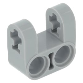 69819 Light Bluish Gray Technic, Axle and Pin Connector Perpendicular Double Split, Reinforced Sides