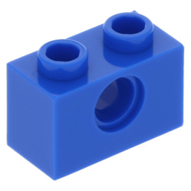 3700 Blue Technic, Brick 1 x 2 with Hole