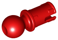 6628 Red Technic, Pin with Friction Ridges Lengthwise and Towball