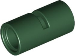 62462 / 29219 Dark Green Technic, Pin Connector Round 2L with Slot (Pin Joiner Round)