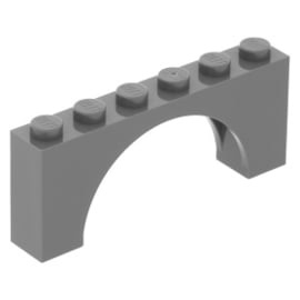 12939 Brick, Arch 1 x 6 x 2 Thin Top without Reinforced Underside dark bluish gray