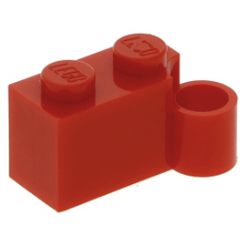 3831 Red Hinge Brick 1 x 4 Swivel Base