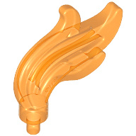 64647 Trans-Orange Minifigure, Headgear Plume Feather Triple Compact / Flame / Water