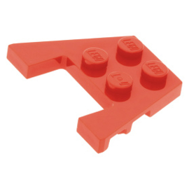 48183 Wedge, Plate 3 x 4 with Stud Notches red