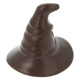 38974 Dark Brown Minifigure, Headgear Hat, Wizard / Witch with Molded Face (HP Sorting Hat)