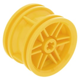 56145 Yellow Wheel 30.4mm D. x 20mm with No Pin Holes and Reinforced Rim